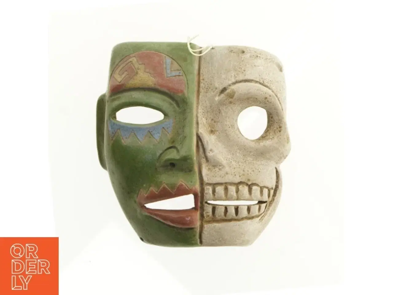 Billede 1 - Mexicansk keramik maske til ophæng (str. 18 x 15 x 8 cm)