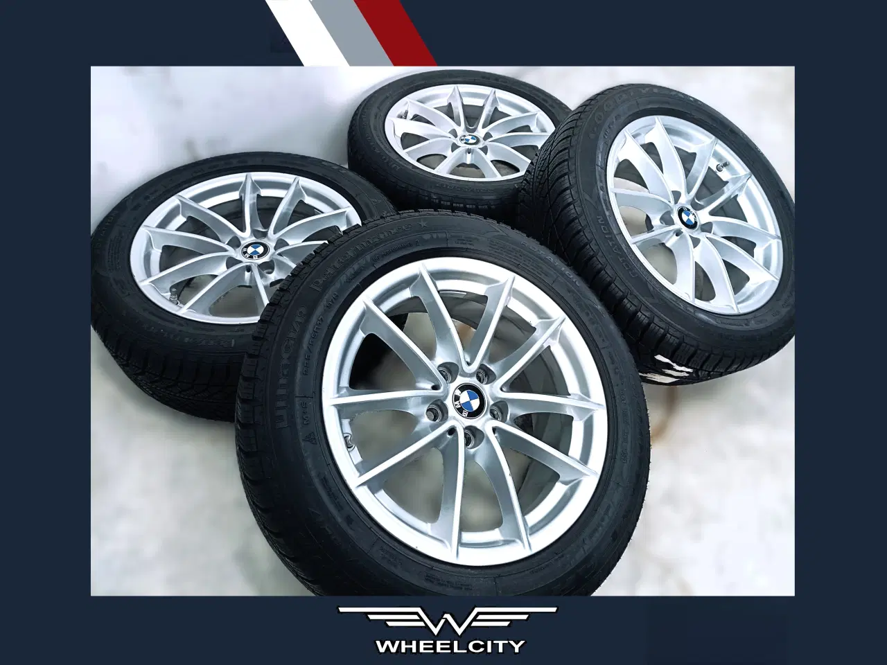 Billede 1 - 5x112 17" ET27 nav 66,6ø BMW vintersæt inkl.TPMS -