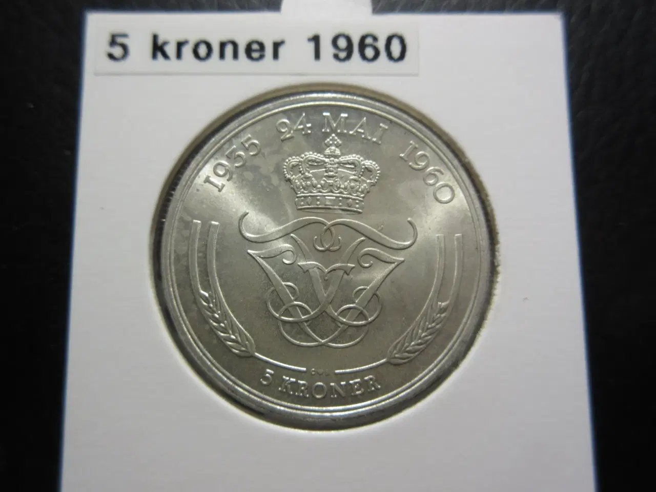 Billede 1 - 5 kroner 1960 sølv unc erindrinsmønt