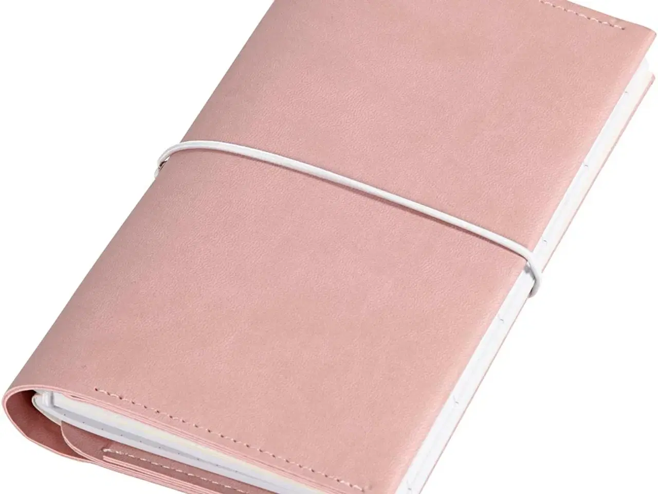 Billede 1 - Kalender, str. 10x18x1,5 cm, elastiklukning, rosa, 1 stk.