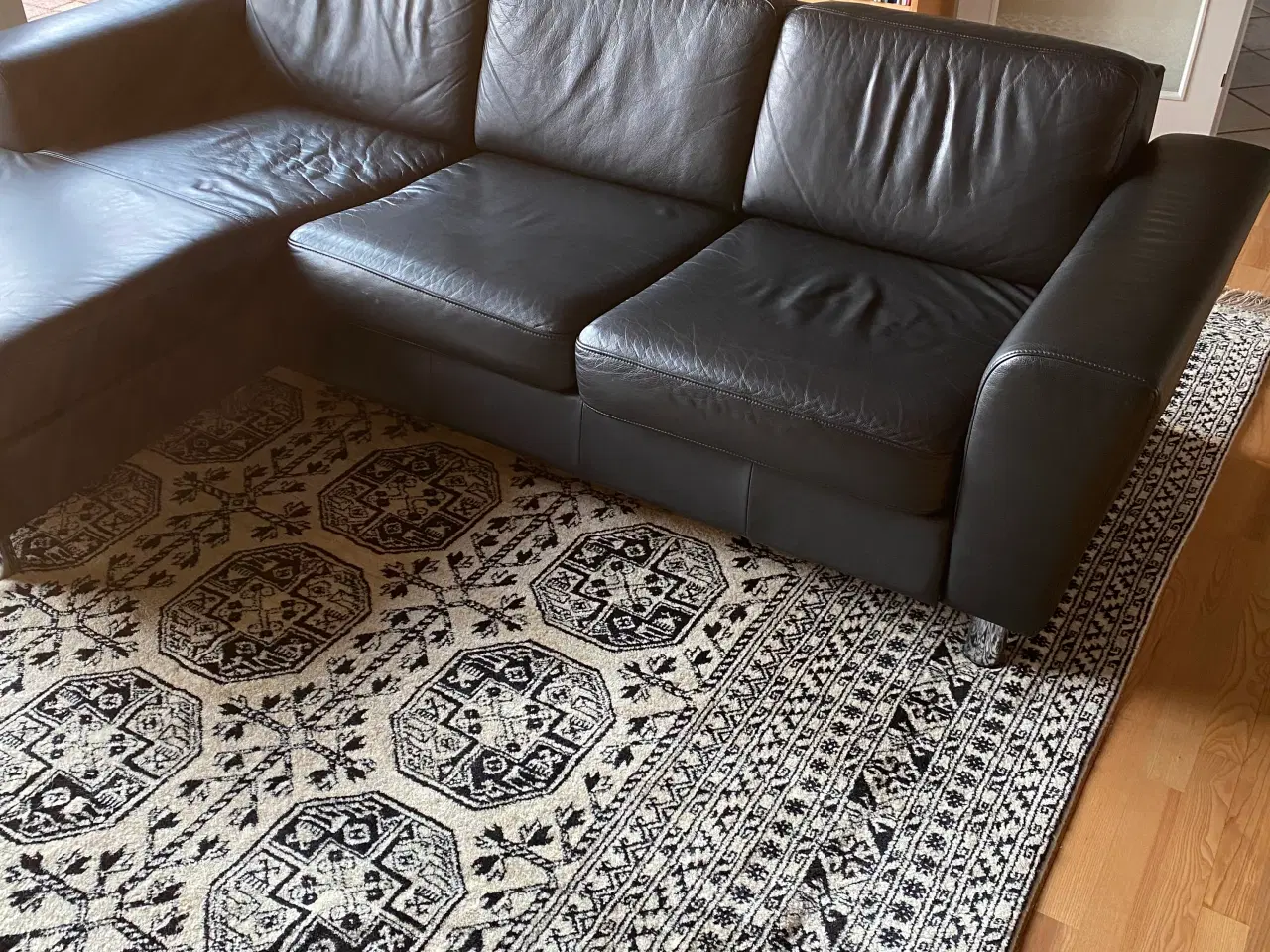 Billede 5 - Lædersofa med chaiselong