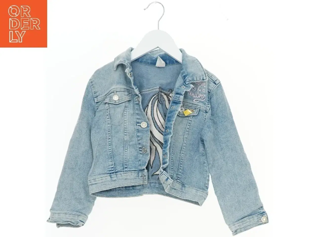 Billede 1 - Denim jakke med enhjørning design fra Denim (str. 116)