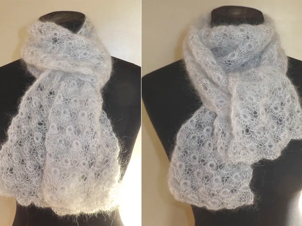 Billede 1 - Håndstrikket vintersky tørklæde