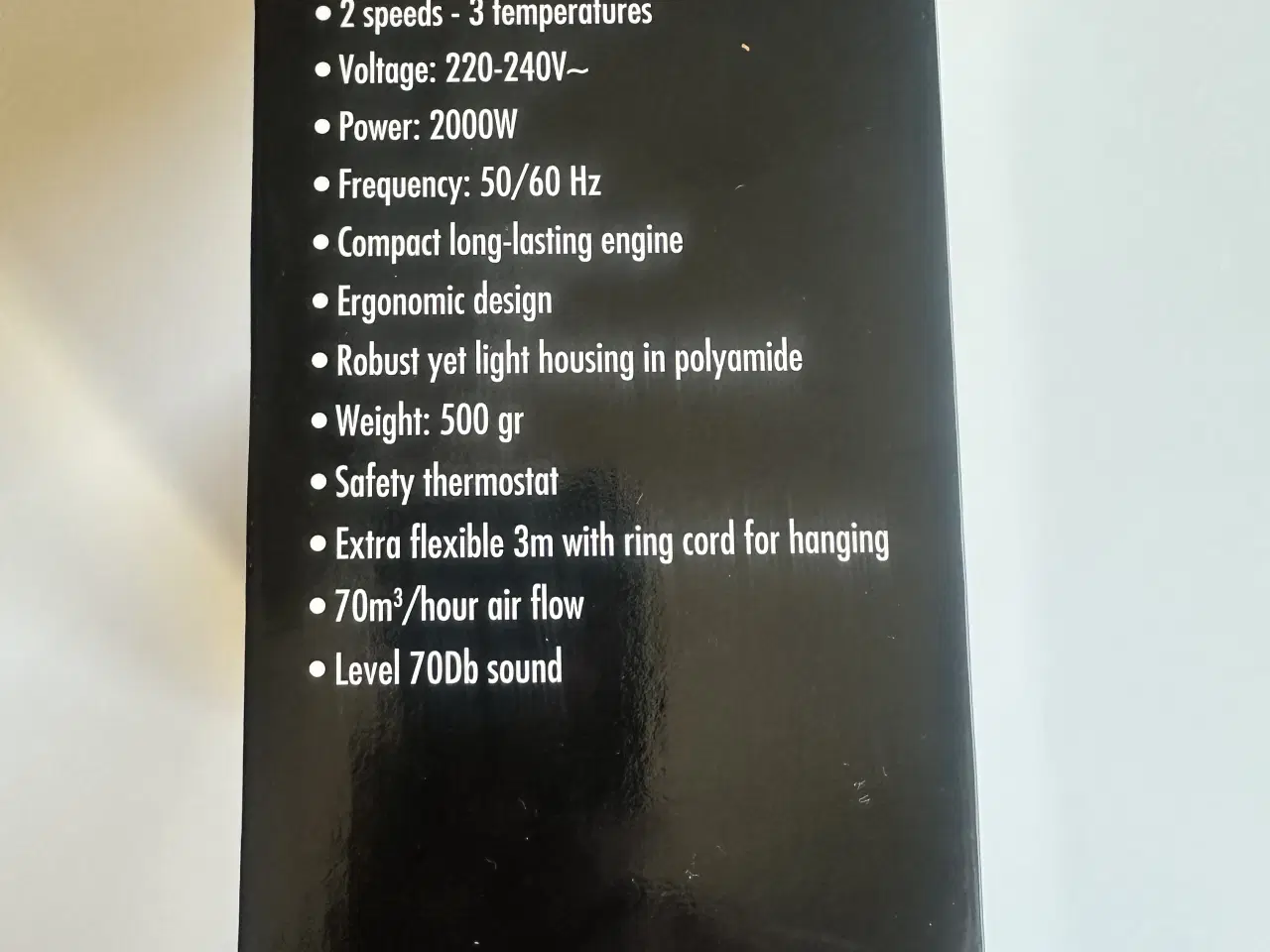 Billede 3 - Hairgene Powerwind hårtørrer inkl tilbehør 