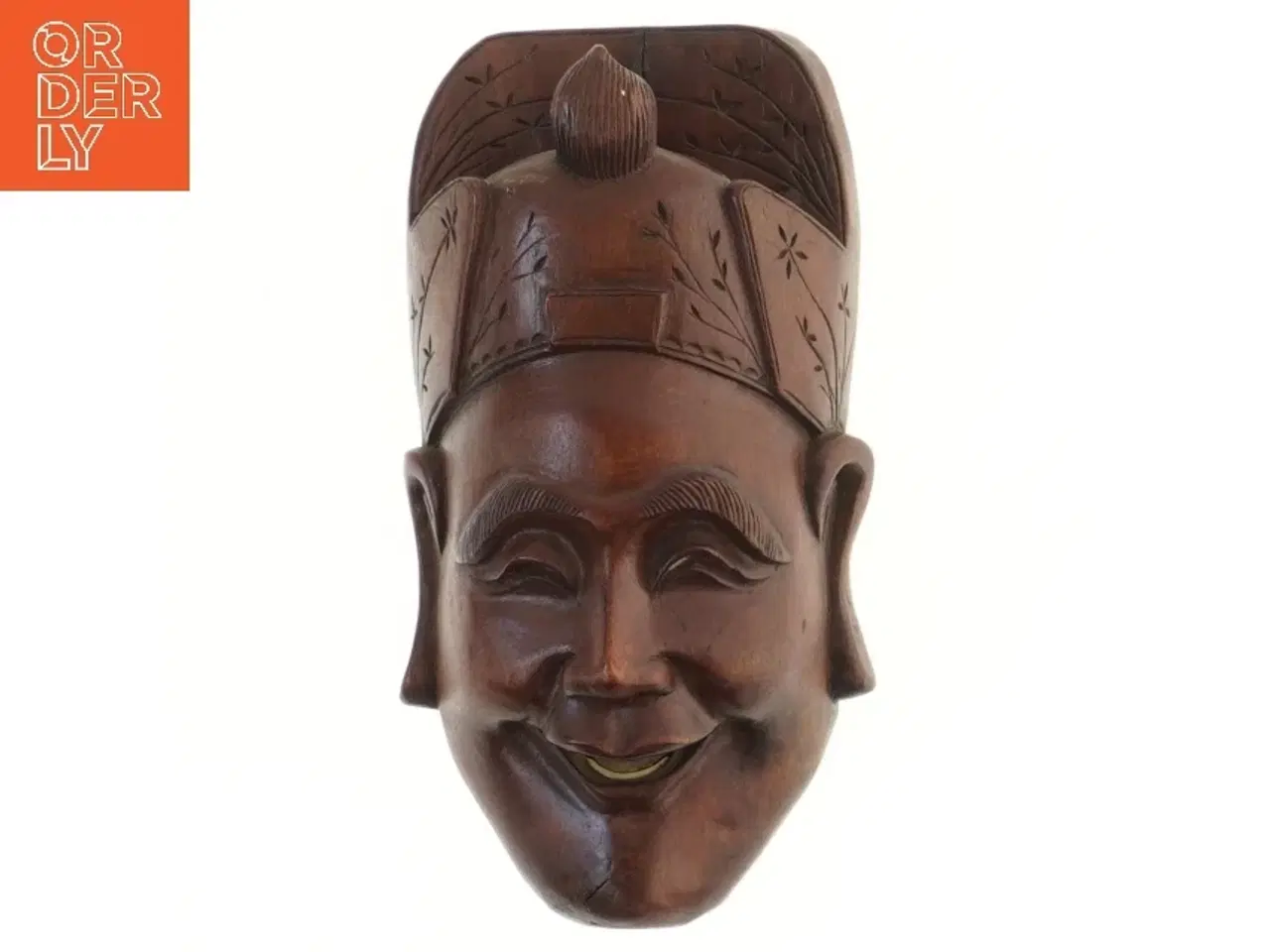 Billede 1 - Træmaske vægdekoration (str. 21x11 cm)