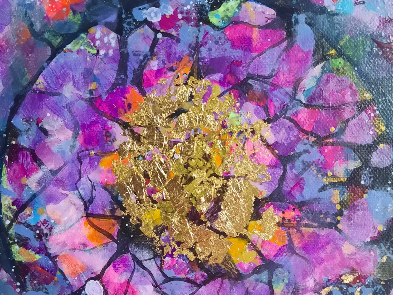 Billede 11 - Akrylmaleri på lærred 40x40 cm 