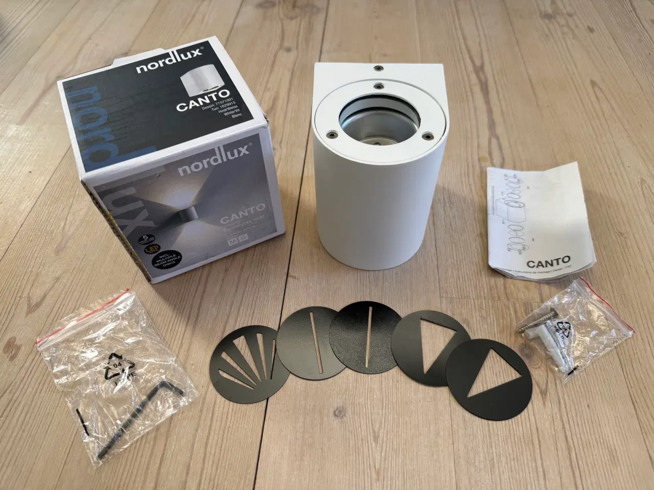 Billede 1 - Nordlux Canto LED udendørs væglampe, hvid