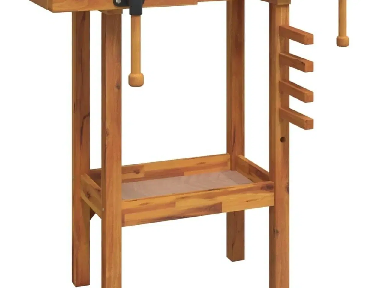 Billede 2 - Arbejdsbord med skruestik 92x48x83 cm massivt akacietræ