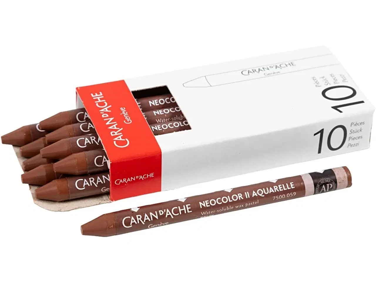 Billede 1 - CARAN D’ACHE Neocolor II Vokspastel - Brown, 10 stk.