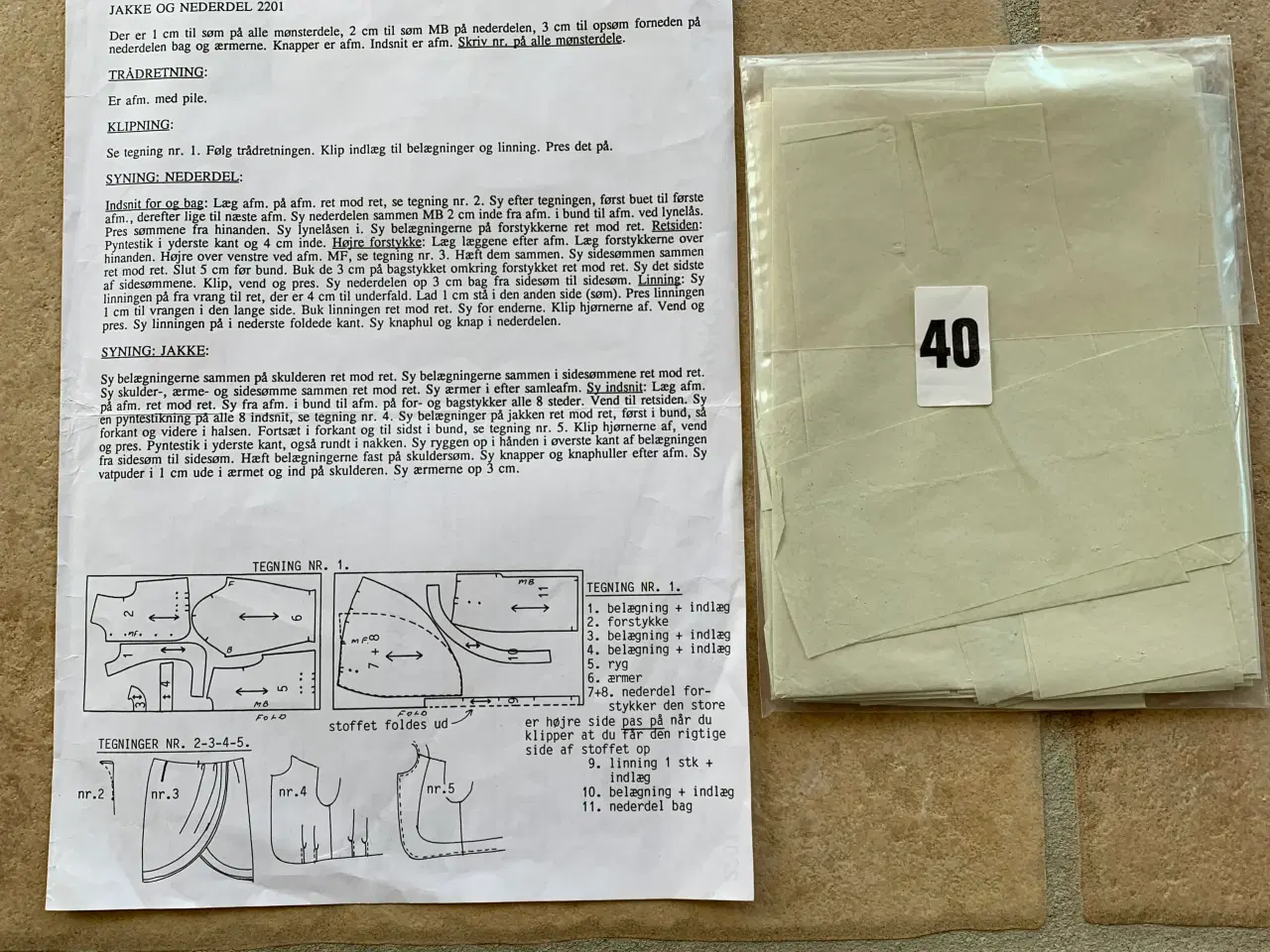 Billede 3 - BK dress mønster 2201 str. 40 jakke & nederdel