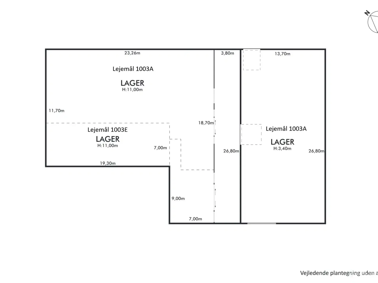 Billede 9 - Logistiklejemål med porte og ramper og en loftshøjde op til 10 meter