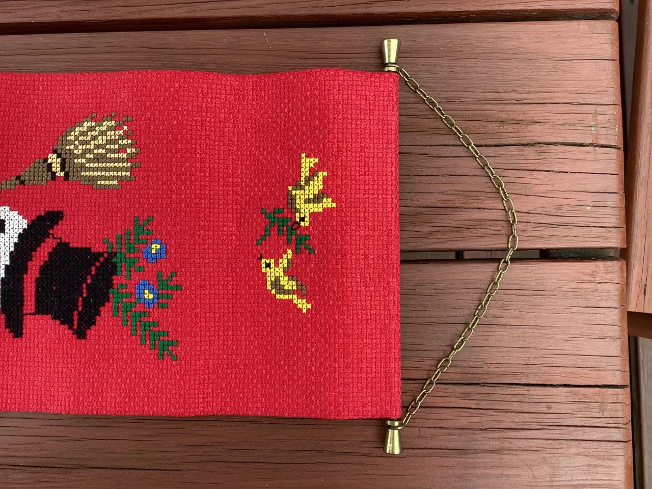Billede 5 - Klokkestreng- broderi med jule/vinter motiv
