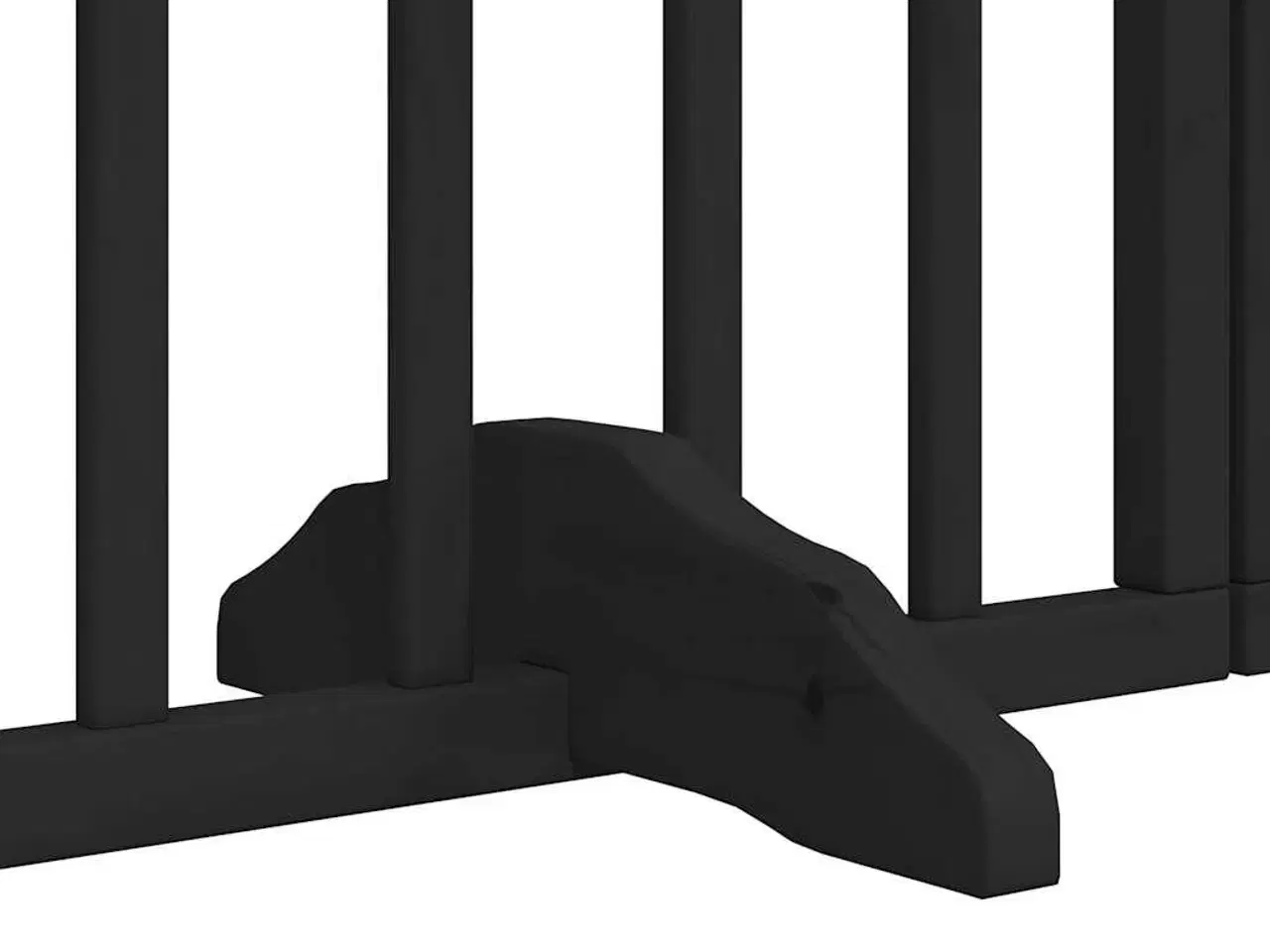 Billede 8 - Hundelåge med dør 6 paneler 300 cm foldbar poppeltræ sort