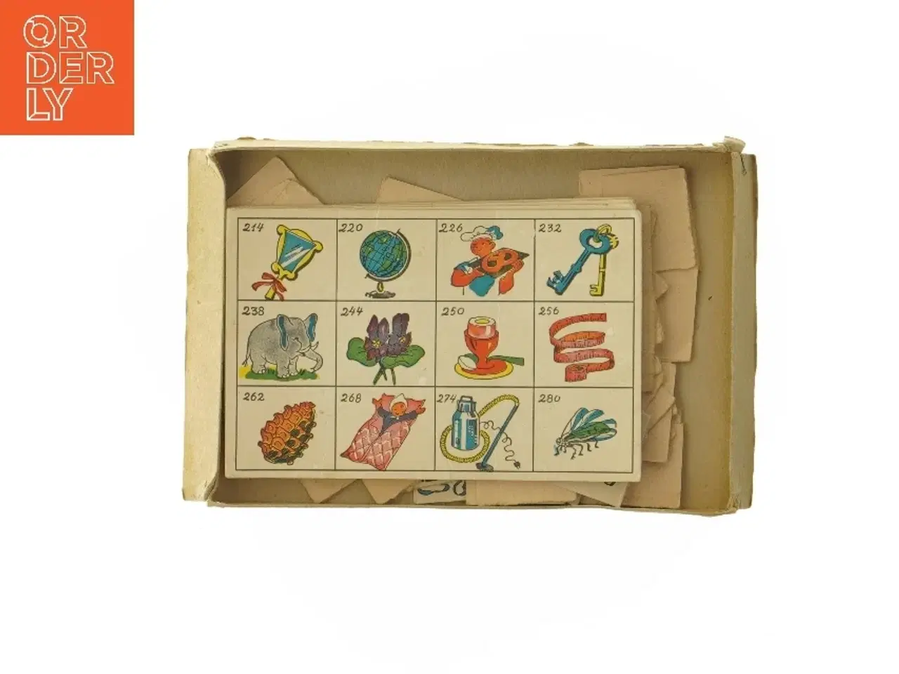 Billede 4 - Antikrt billedlotteri spil (str. 2x22x15 cm)