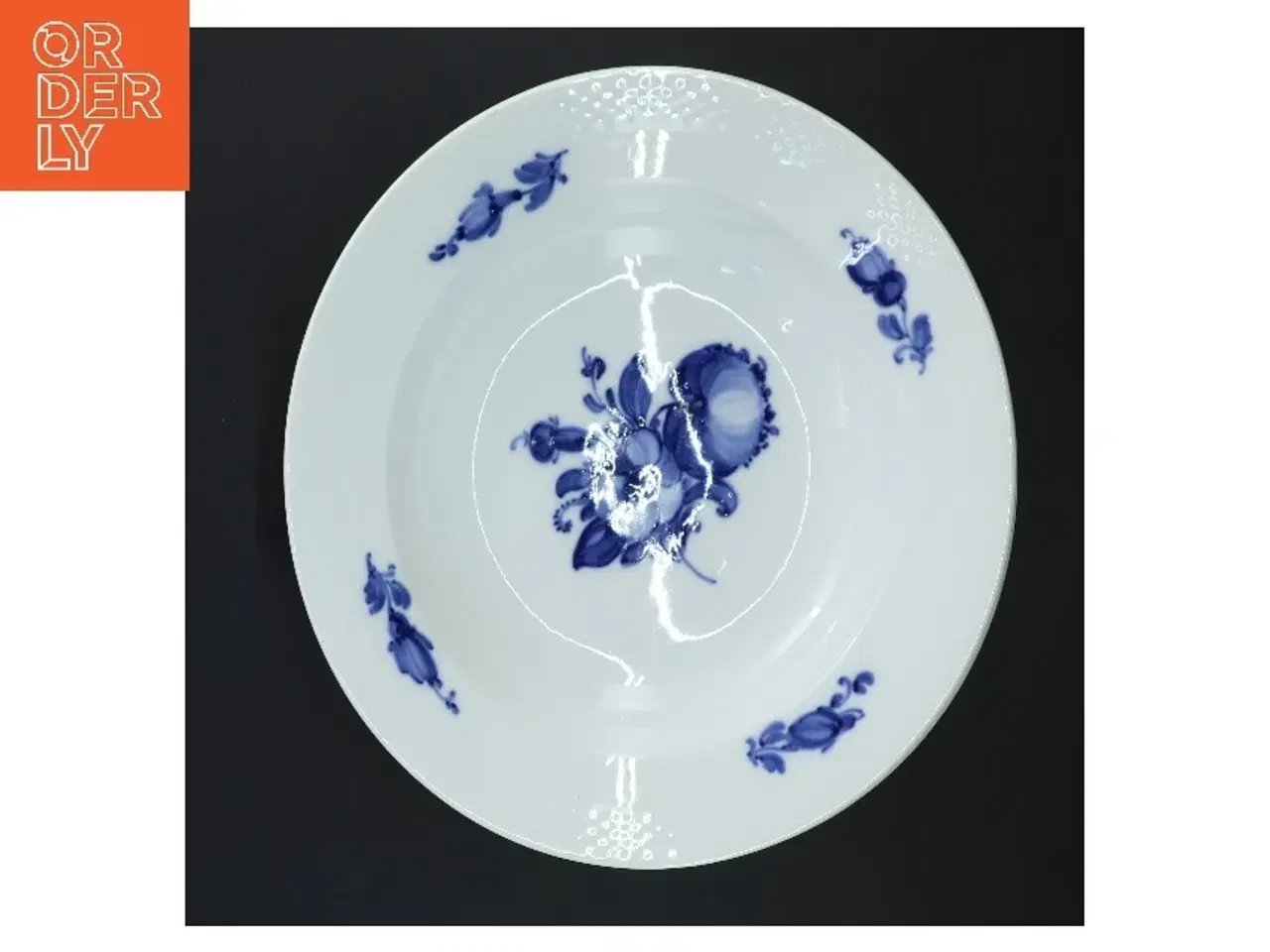Billede 2 - Sæt med 4 blå-blomst dybe tallerkener fra Royal Copenhagen (str. Ø 25,5 cm, 4 styk cm)