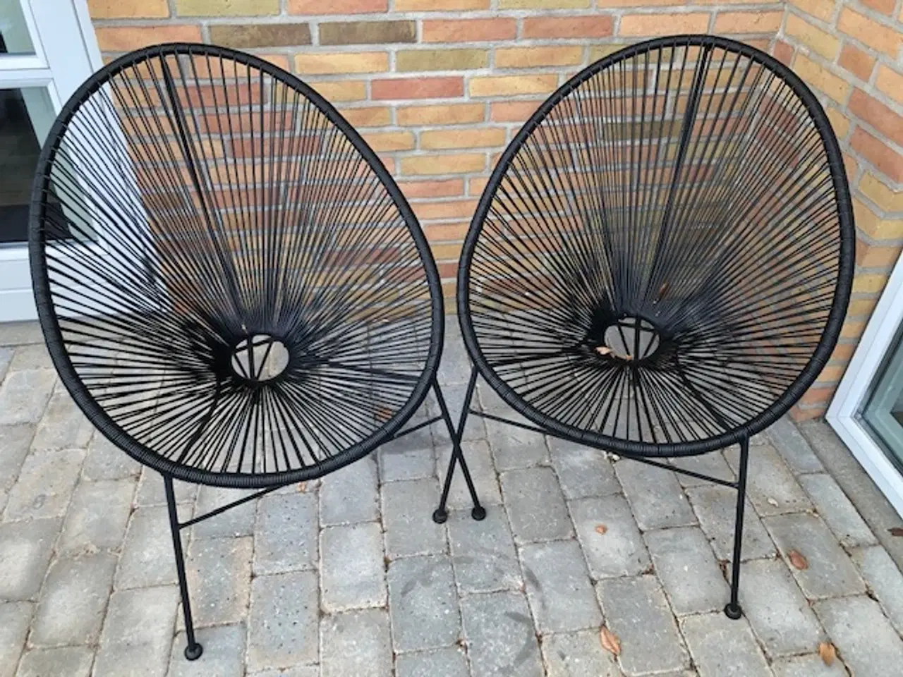 Billede 2 - 2 sorte snore-stole