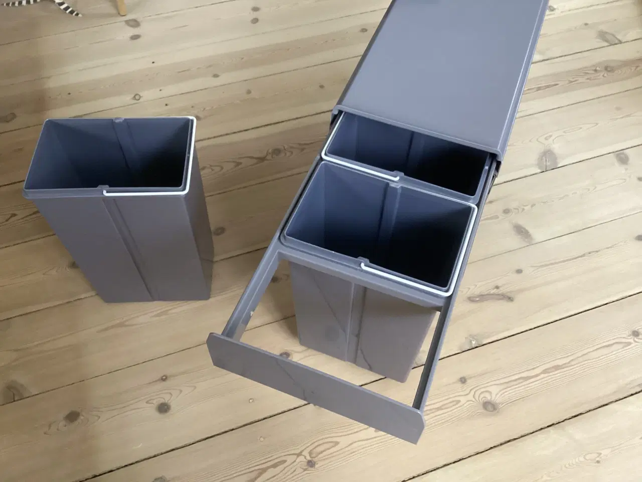 Billede 3 - Millex affaldssystem med 3 x 10 L spande i grå