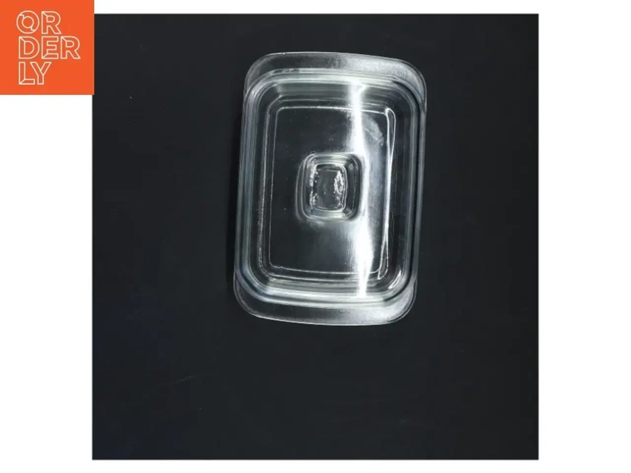 Billede 3 - Glas smørfad med låg (str. 16x10 cm)