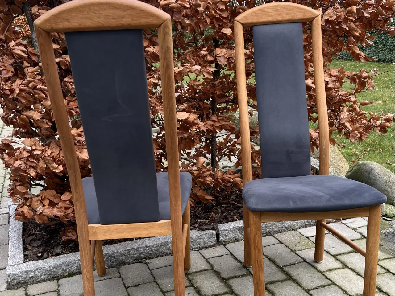 Billede 2 - 6 stk spisebords stole i massiv egetræ