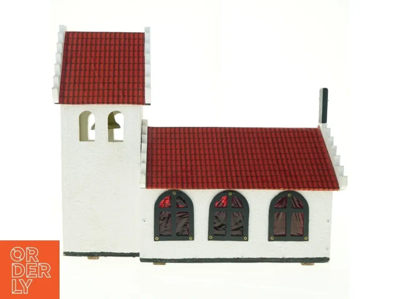 Billede 1 - Kirkemodel i træ (str. Længde 43 cm)