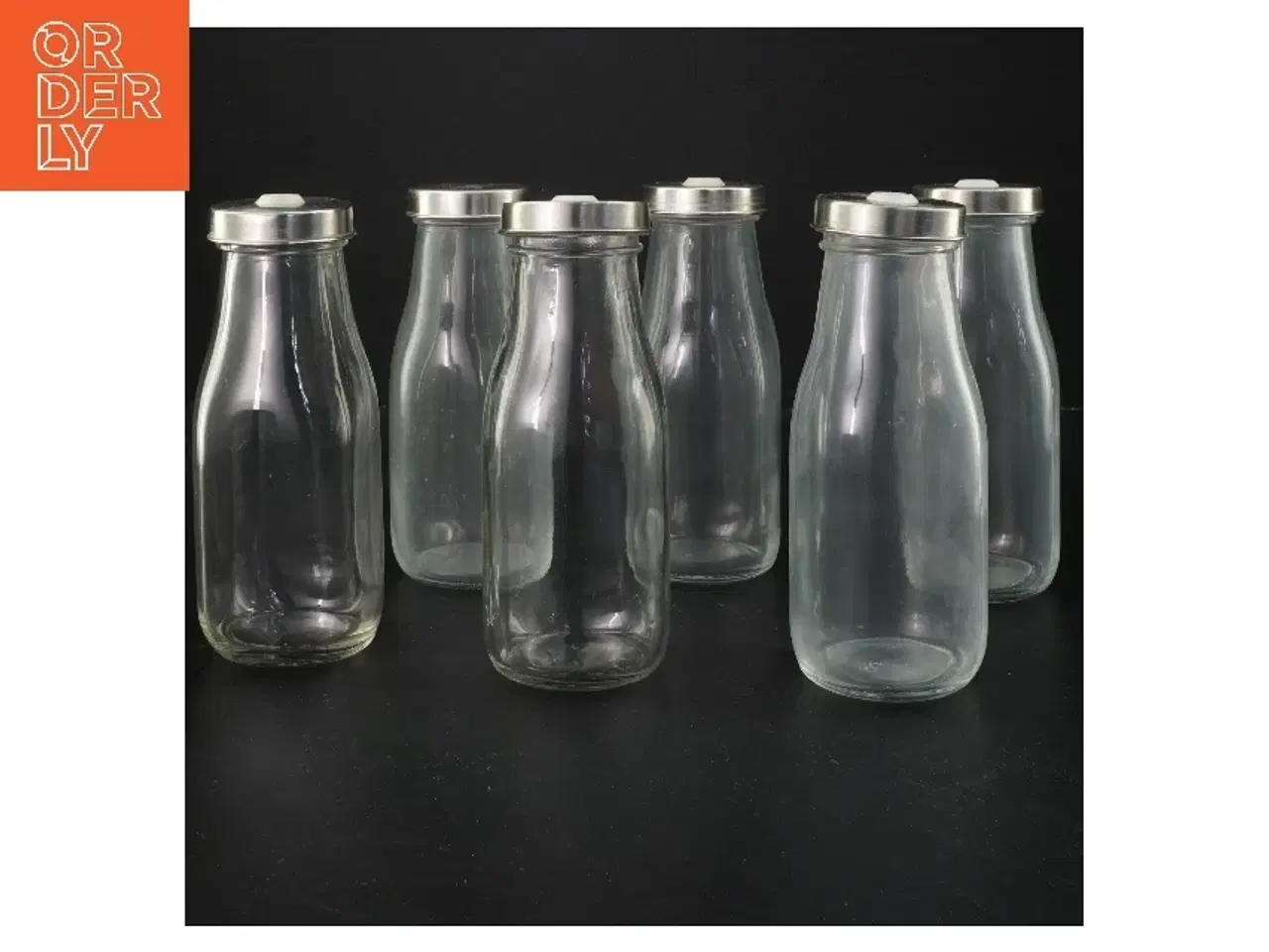 Billede 2 - To-go glasflasker med låg, 6 stk (str. 6 stk 16 cm)