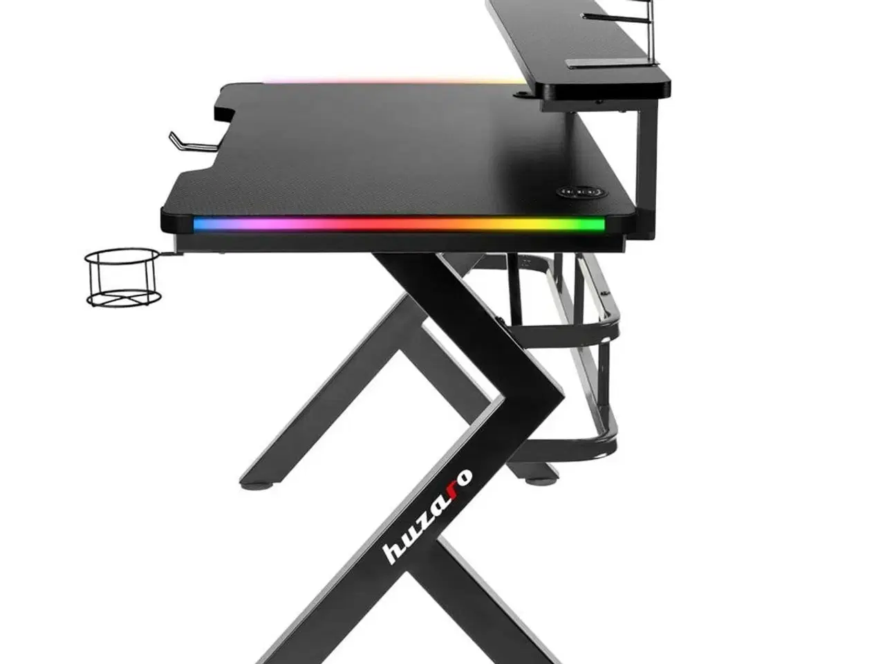 Billede 4 - Skrivebord Gaming Huzaro HZ-Hero 5.0 RGB Sort Stål Kulfiber 116 x 69,5 x 59 cm