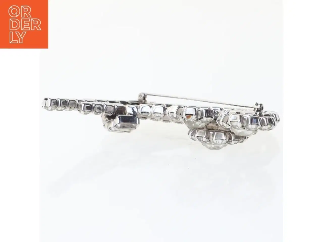 Billede 2 - Vintage broche med strass (str. 5x8 cm)