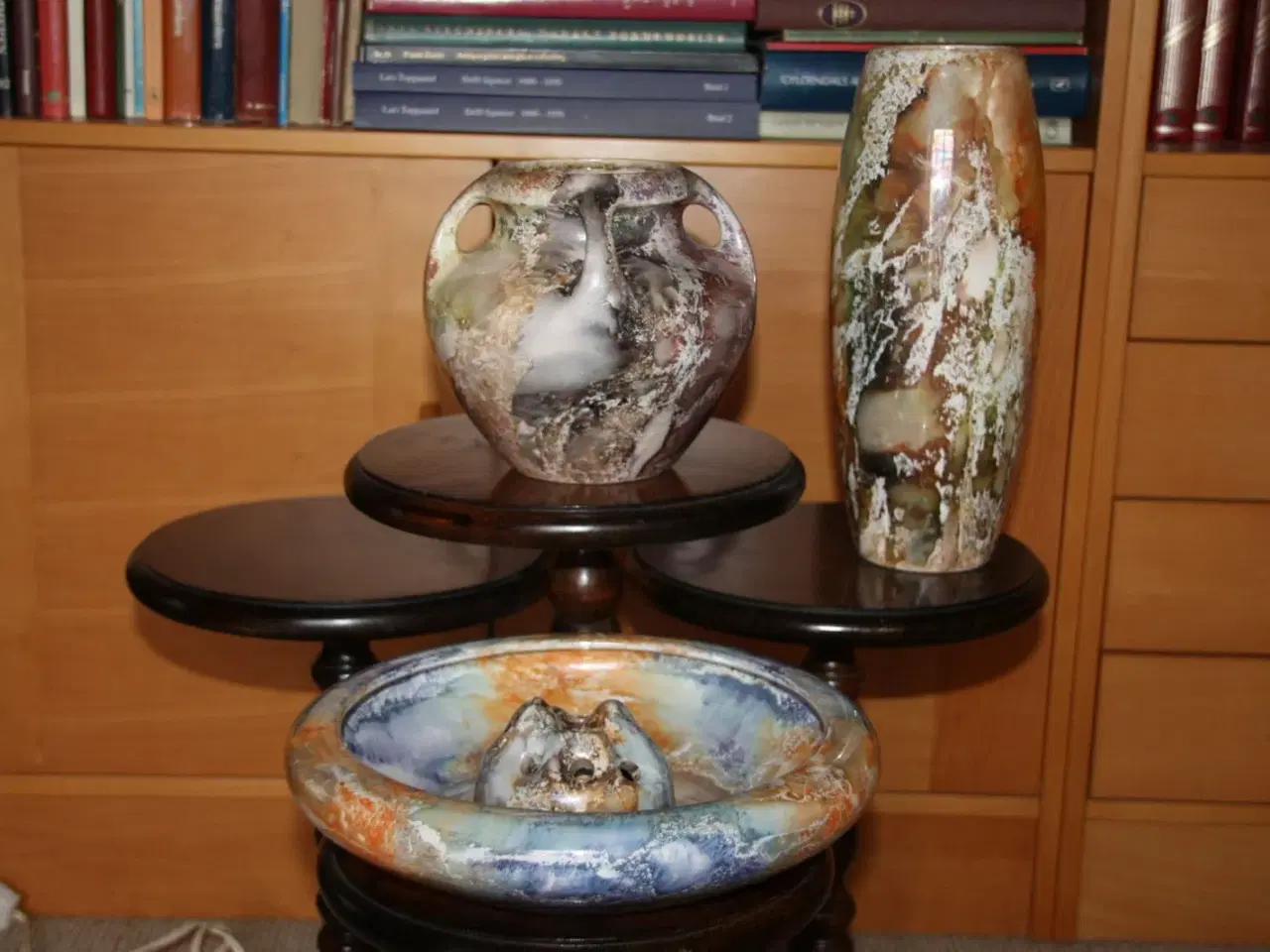Billede 1 - Arabia lustre vase og  " flower frog "