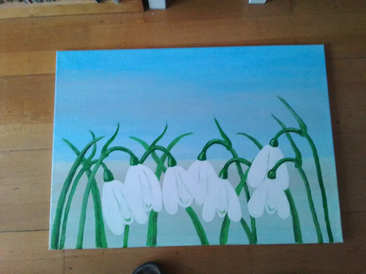 Billede 1 - 1 billede med vintergækker og 1 med liljer