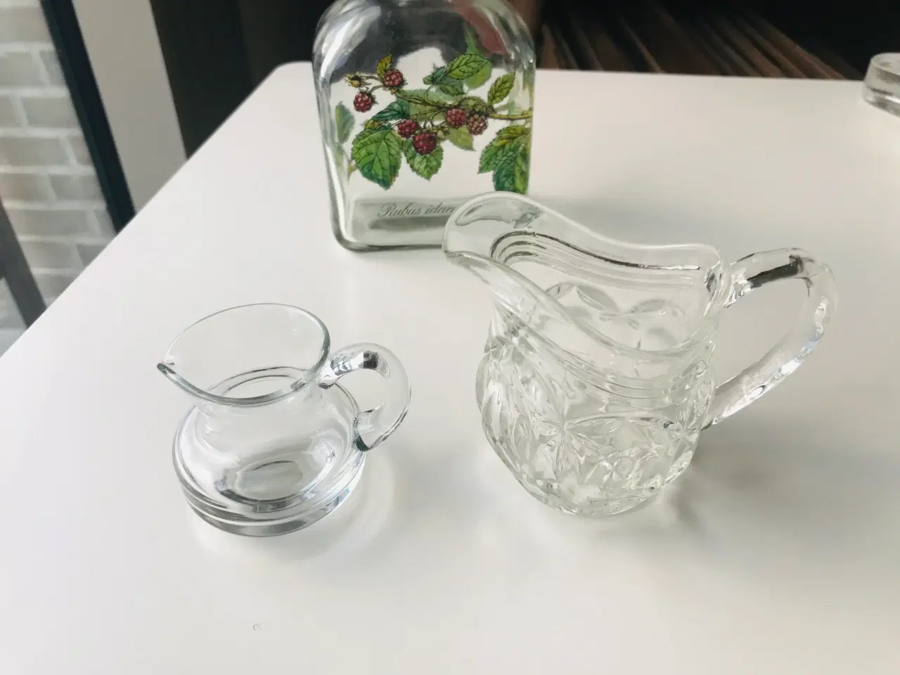 Billede 2 - Flødekander i klart glas ( 2 stk.) Holmegaard
