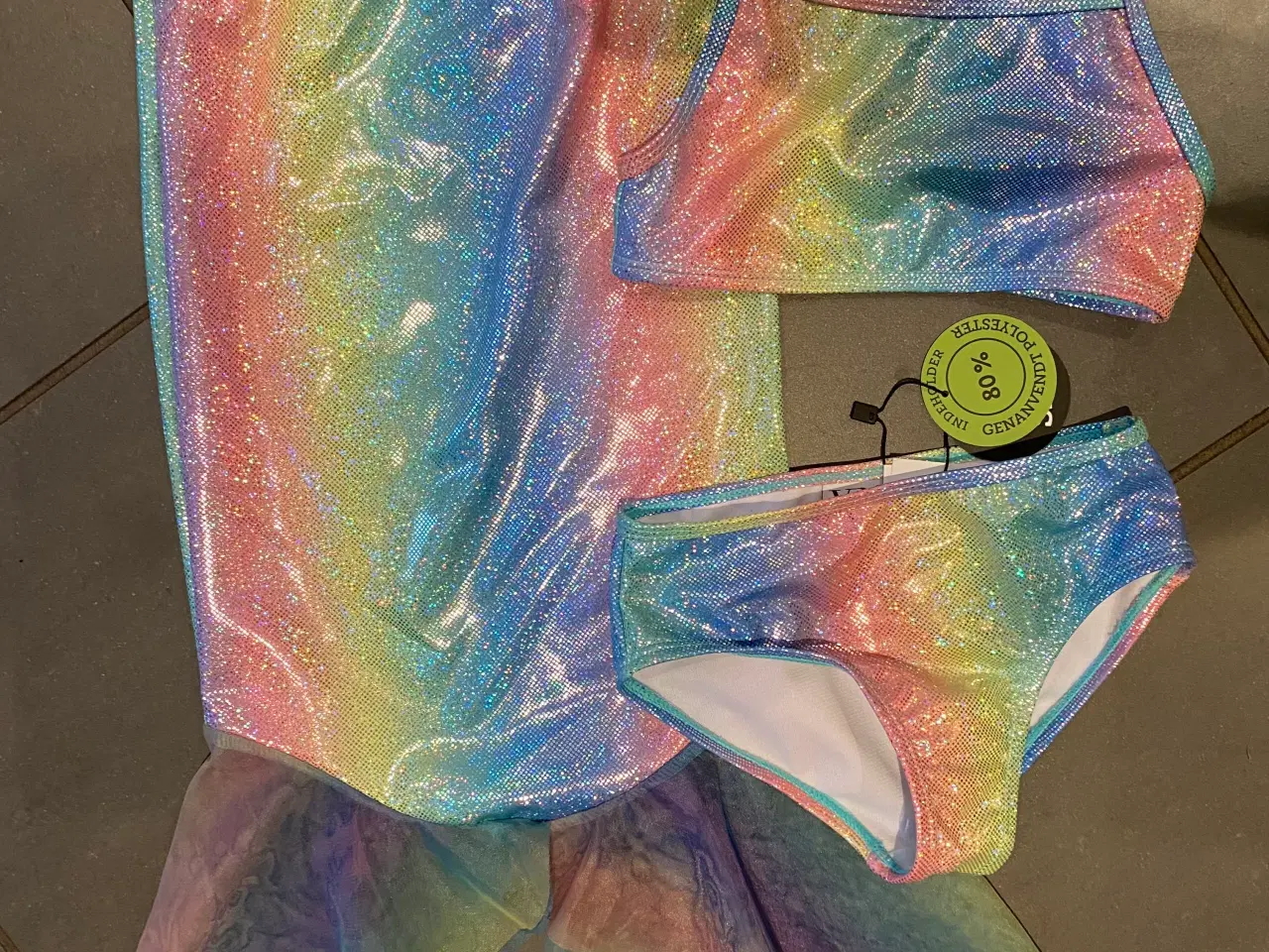 Billede 1 - Sødt havfrue bikinisæt i 3 dele - nyt med tags