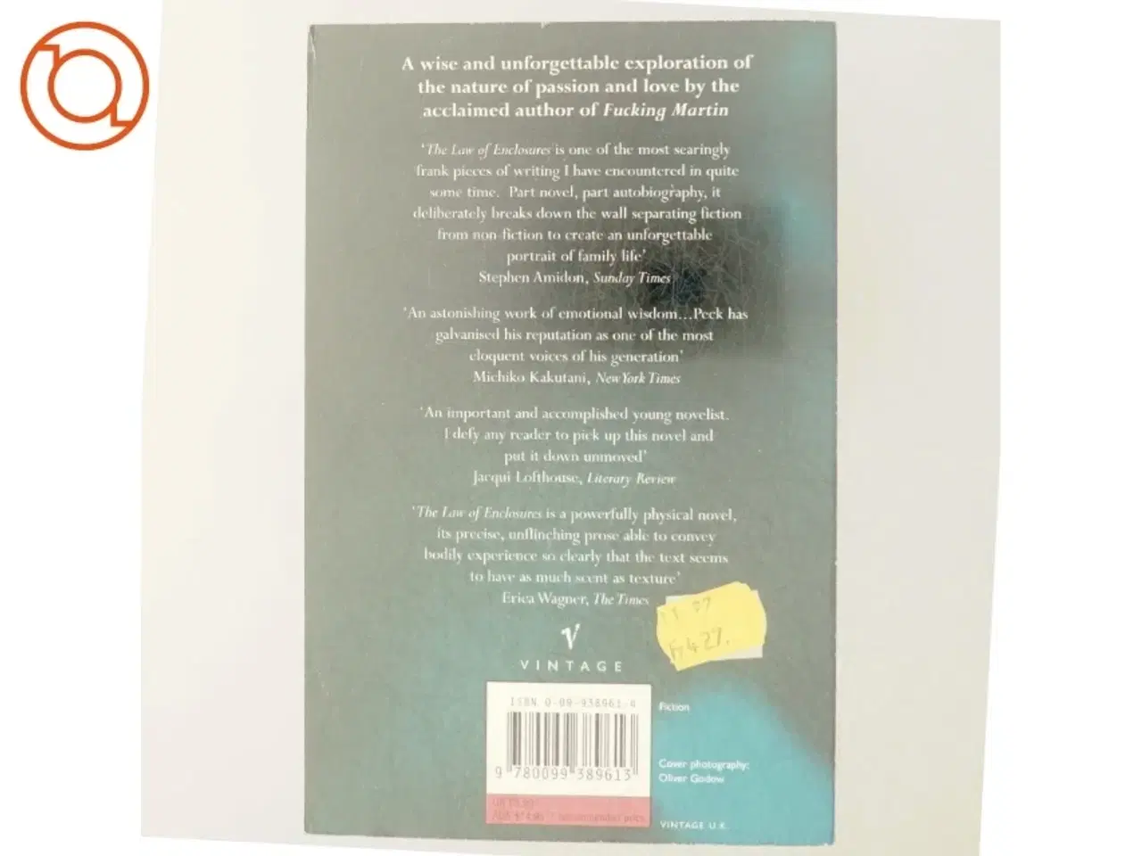 Billede 3 - The Law of Enclosures af Dale Peck (Bog)