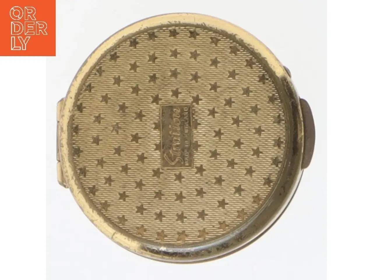 Billede 3 - Rund vintage pudderdåse med perlemor (str. Ø 4 cm)