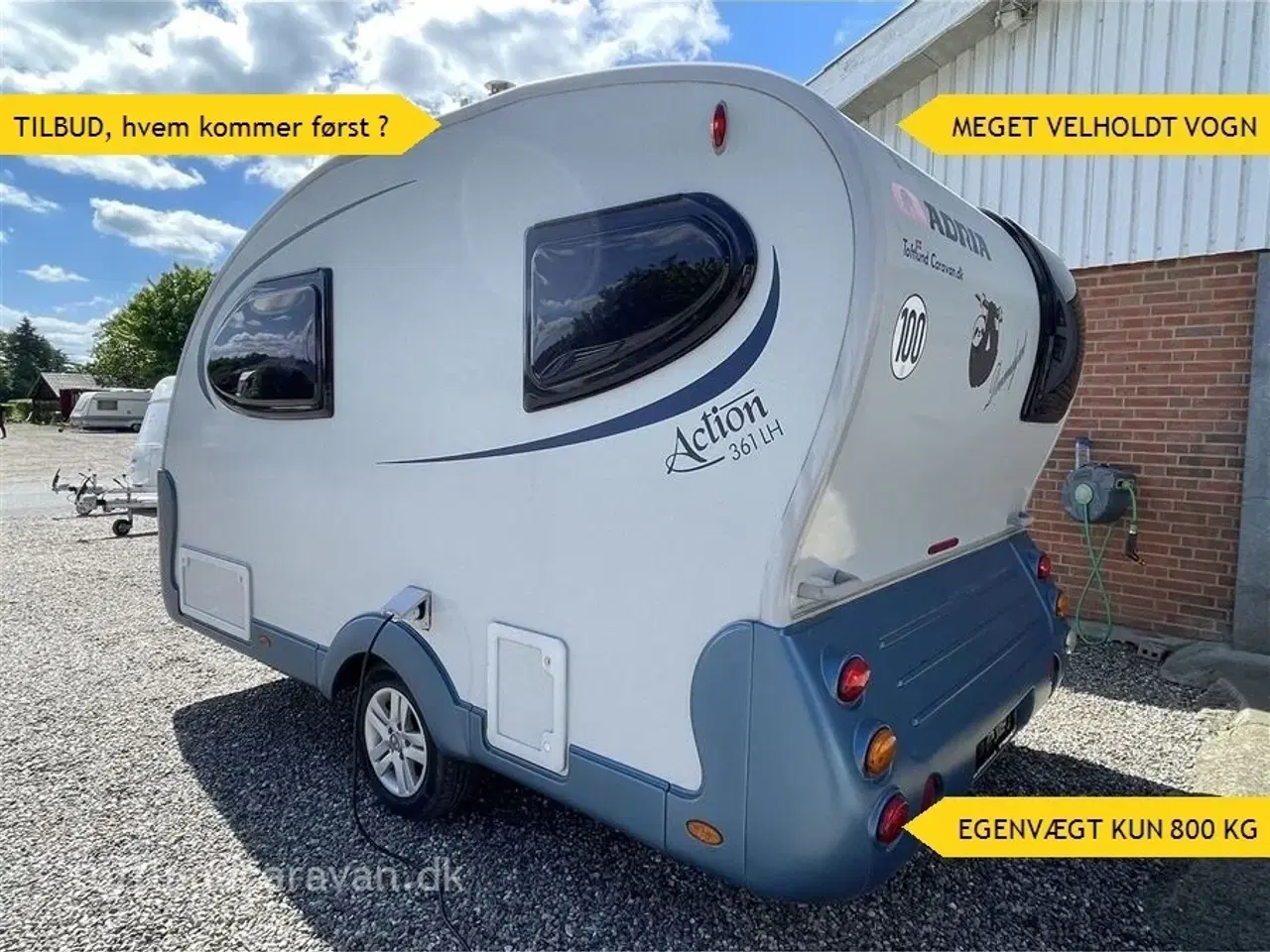 Billede 1 - 2009 - Adria Action 361 LH   SUPER SMART LETVÆGTS-VOGN, EGENVÆGT KUN 800 kg. *TILBUD*