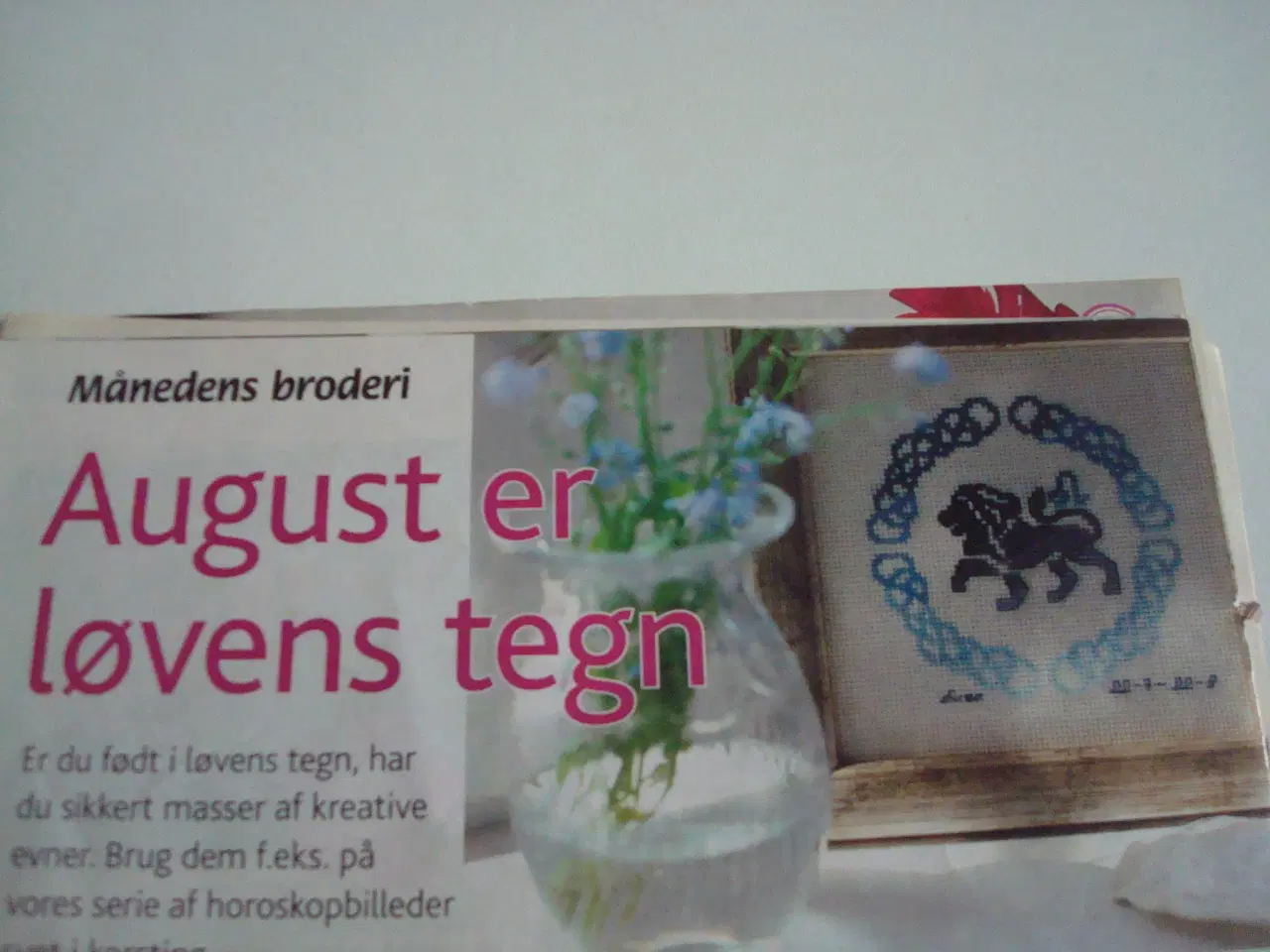 Billede 1 - Mønster til løven fra horoskop