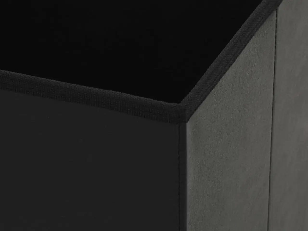 Billede 2 - Foldbar opbevaringsskammel kunstlæder sort