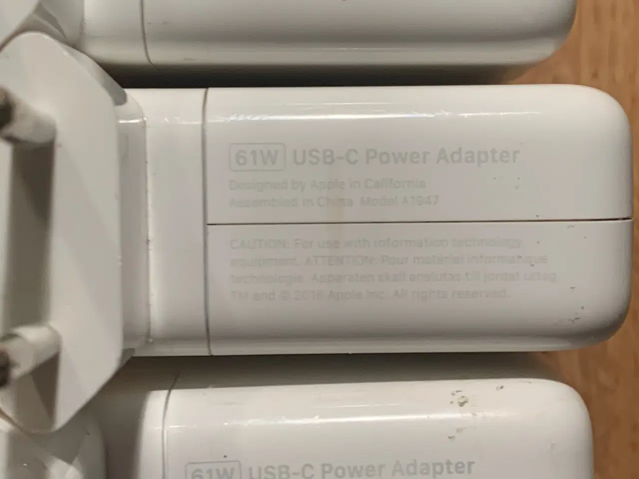 Billede 3 - Apple 61W USB-C Strømforsyningsadapter Hvid