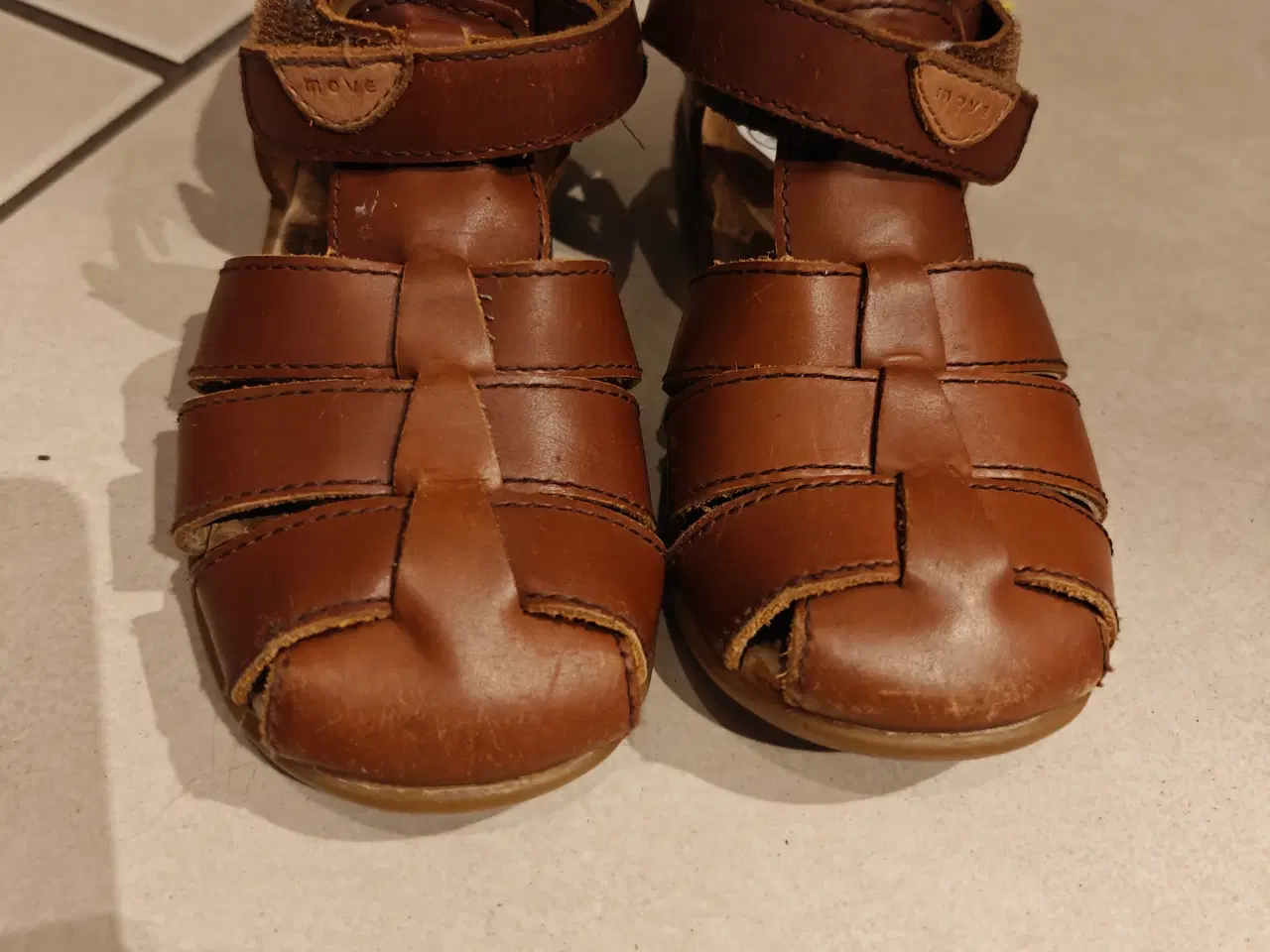 Billede 1 - Cognac brune sandaler i flet 