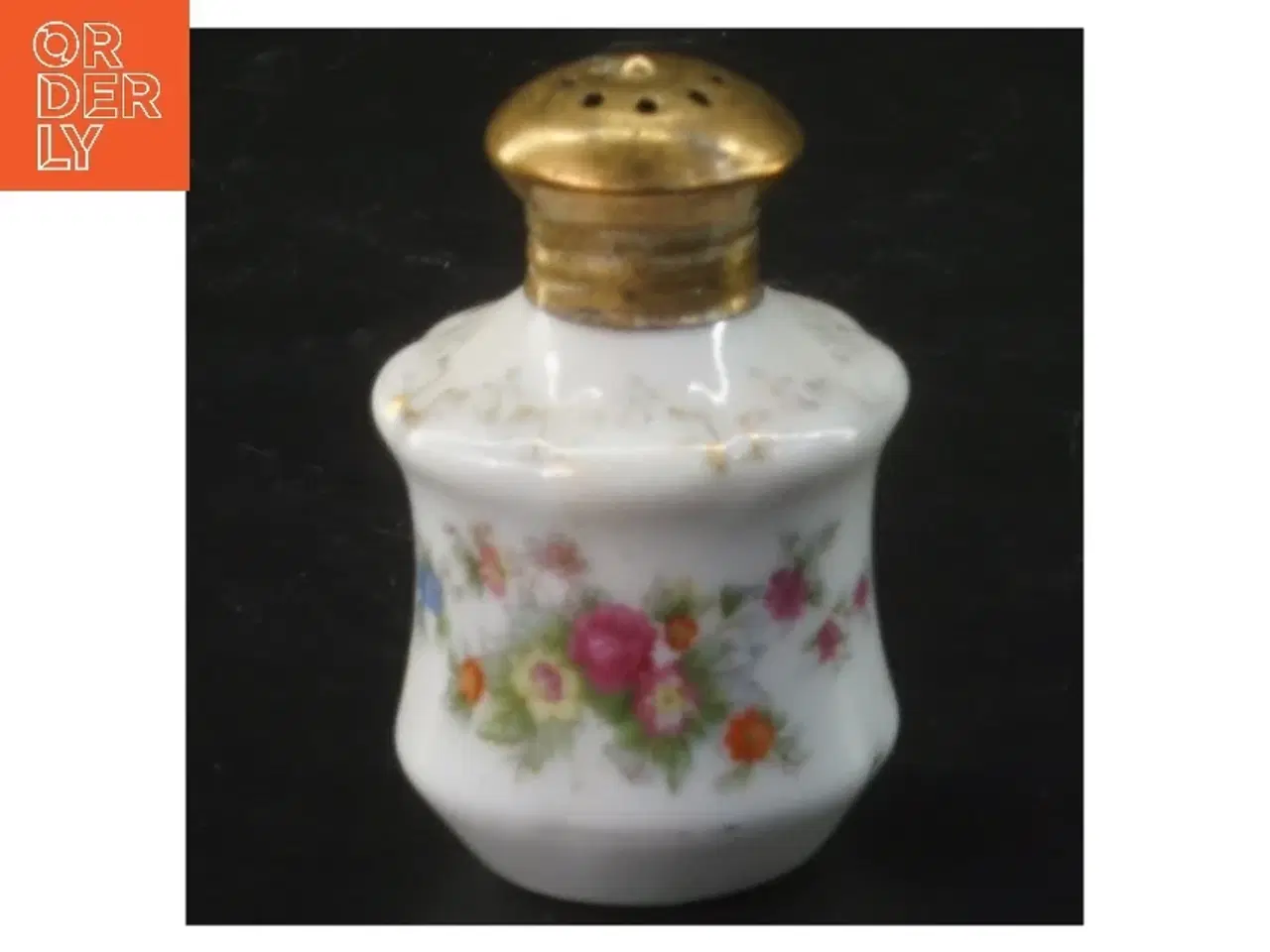 Billede 1 - Peberbøsse i porcelæn med blomster (str. 6 cm)