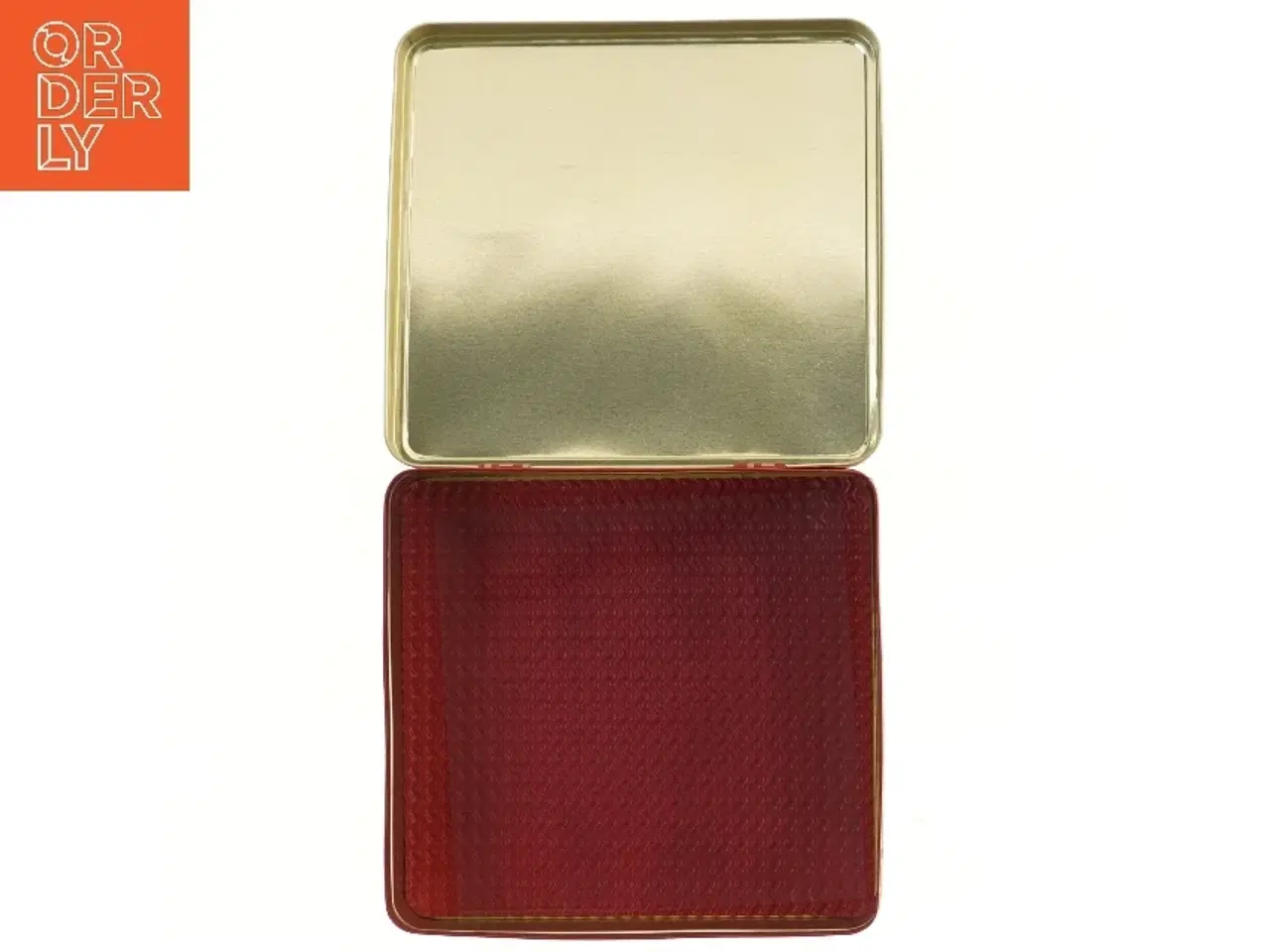 Billede 3 - Dekoreret metalæske (str. 23,5x22x6,5 cm)