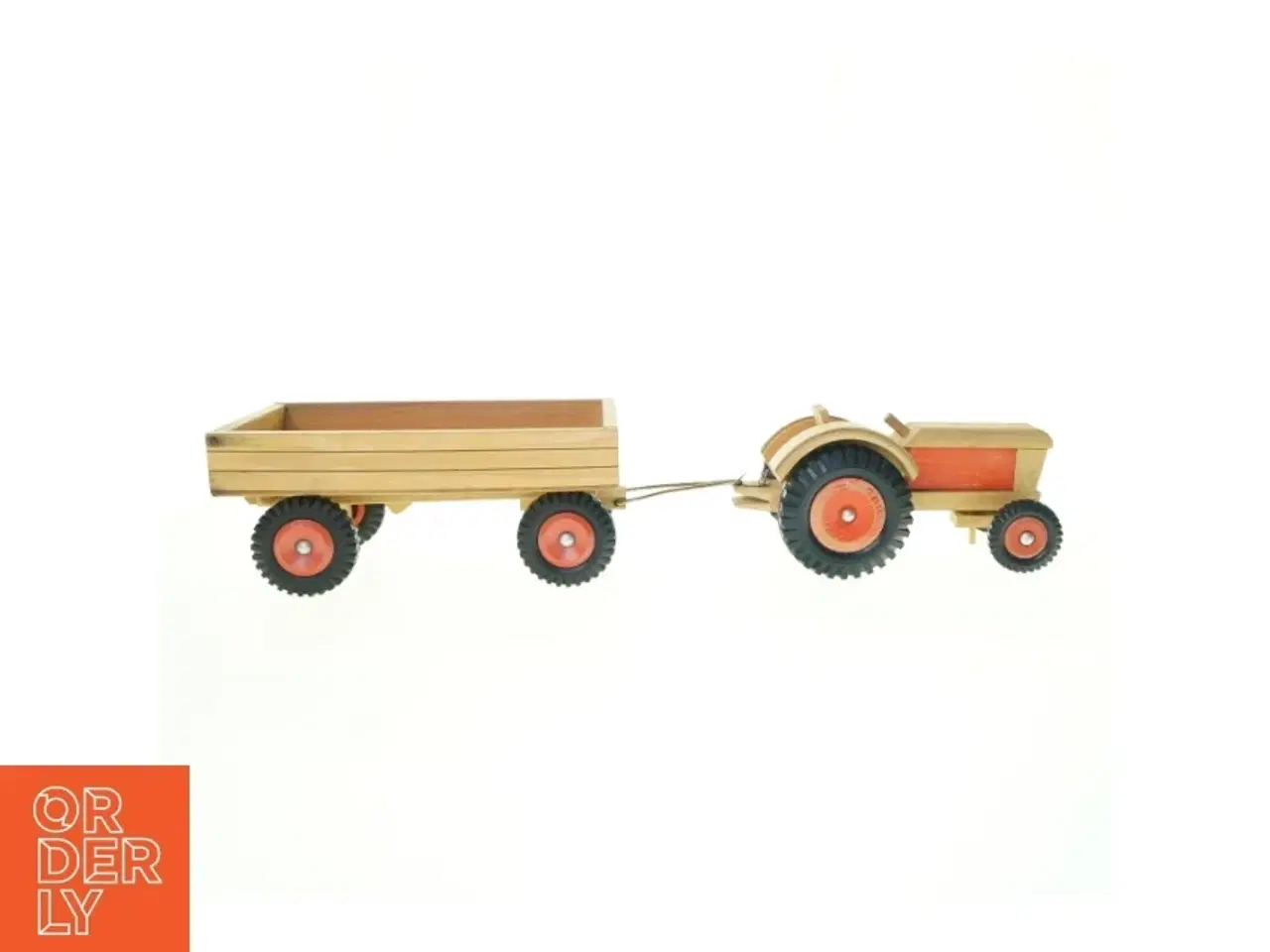 Billede 1 - Træ legetøj Traktor med lad (str. 66 x 18 cm)