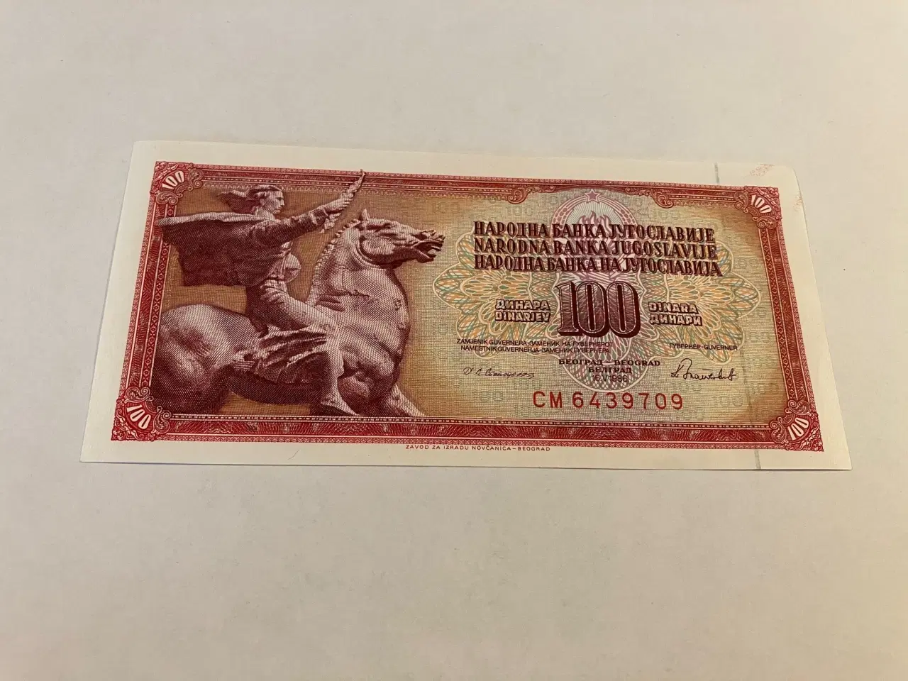 Billede 1 - 100 Dinara 1986 Jugoslavia