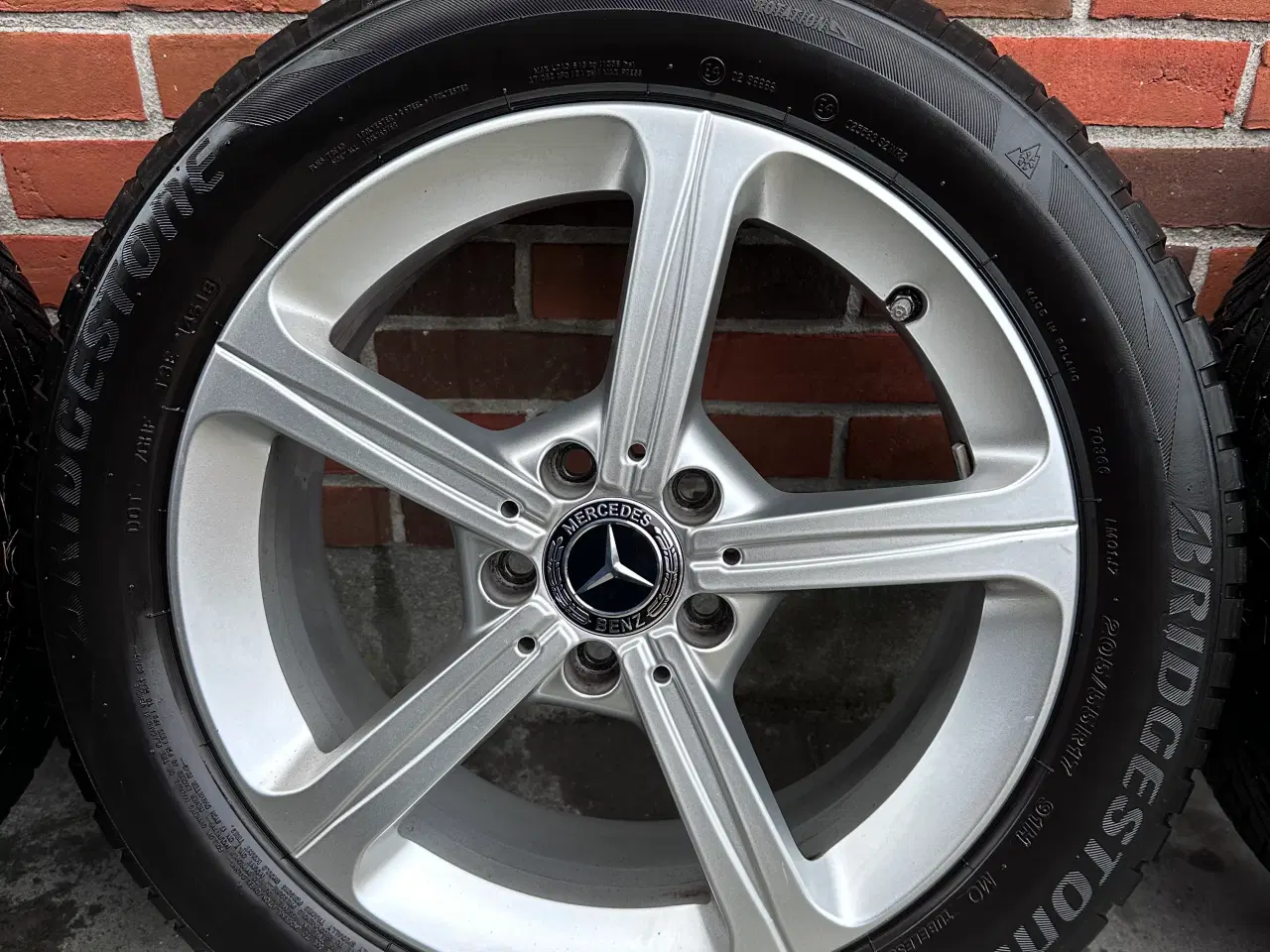 Billede 5 - 17” 5x112 Originale Mercedes alufælge m vinterdæk