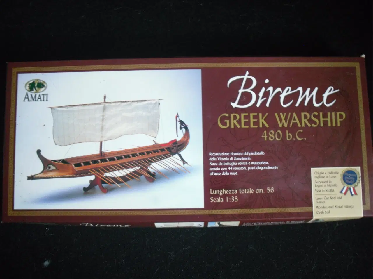 Billede 1 - Græsk Bireme. Model i træ: 1:35