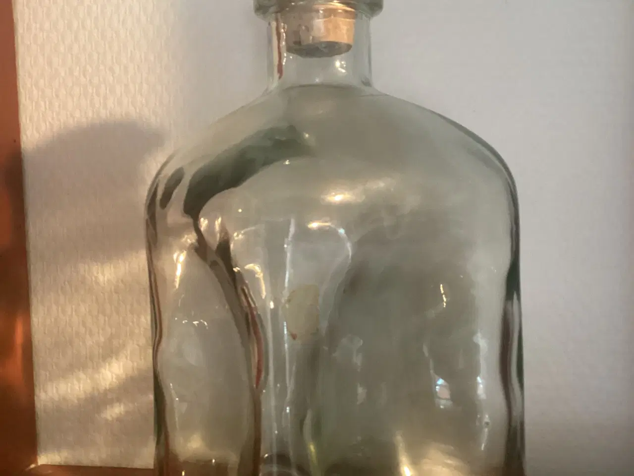 Billede 1 - Vintage snapsflaske med prop