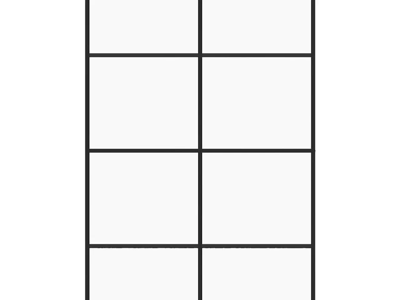 Billede 3 - Brusevæg med klart sikkerhedsglas 140x195 cm sort