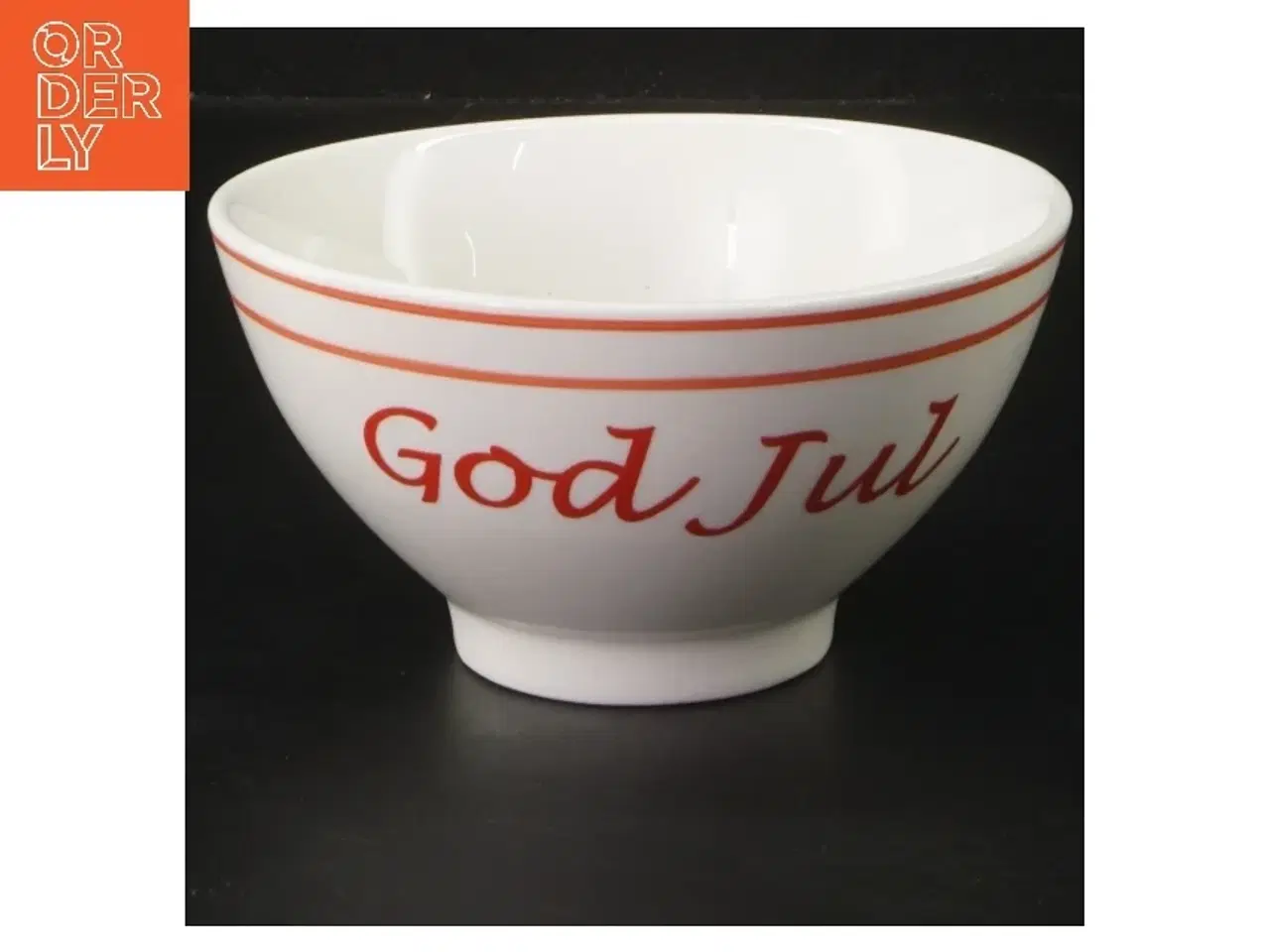 Billede 1 - Skål med 'God Jul' tekst (str. Ø 13 cm)