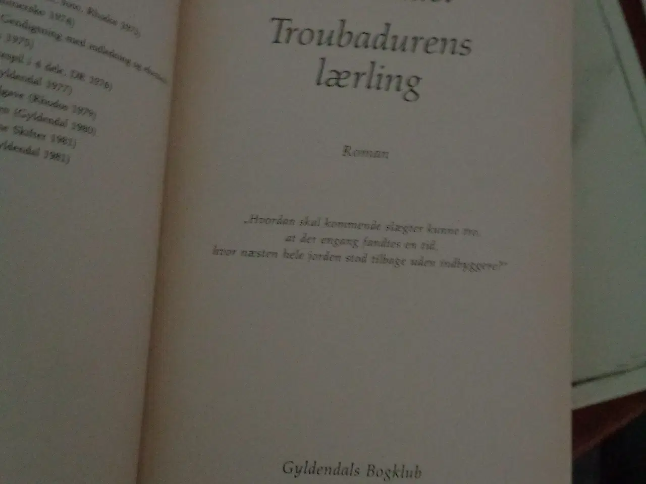 Billede 2 - Troubadurens lærling