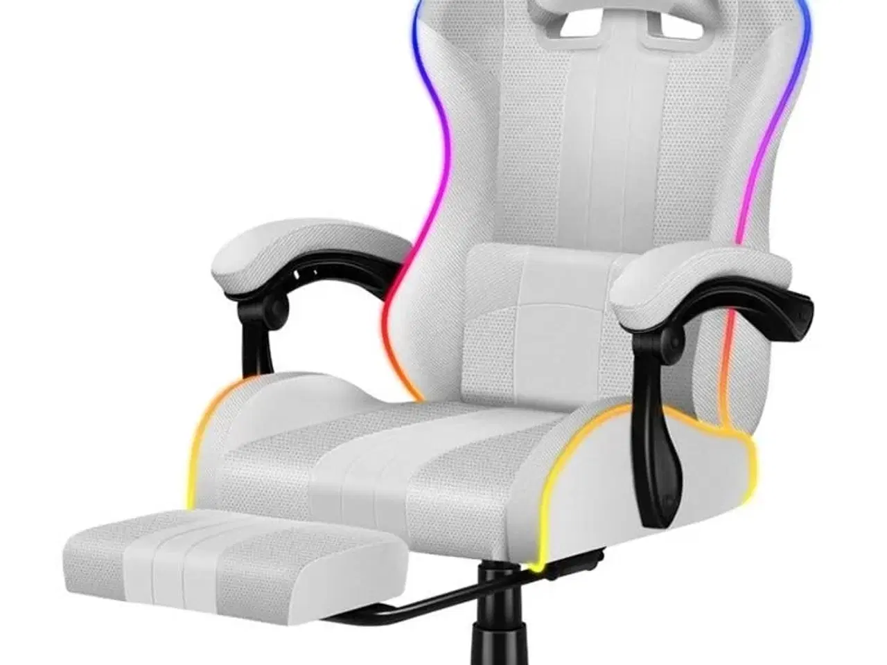 Billede 13 - Gamerstol Huzaro Force 4.7 RGB – hvid med fodstøtte