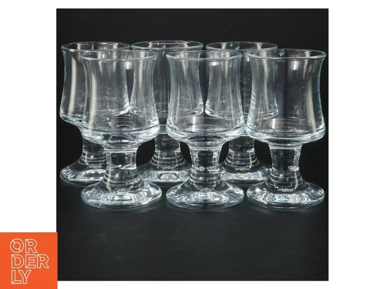 Billede 1 - Sæt med 6 glas på fod (str. 12 cm 6 styk)